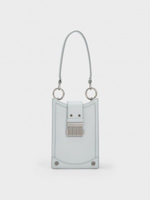 Light Grey Charles Keith Winslet Belted Phone Pouch | 3617450-HF