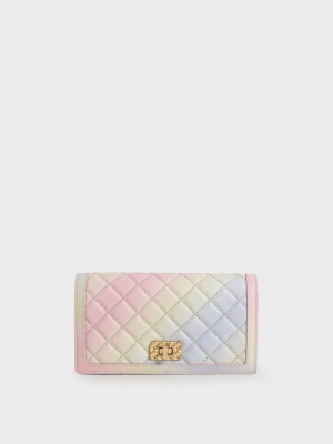 Multicolor Charles Keith Micaela Quilted Long Wallet | 9062715-SR