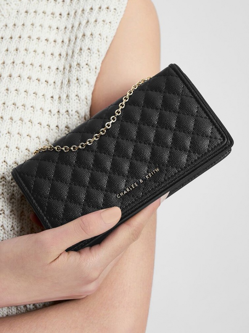 Black Charles Keith Quilted Pouch | 7582416-FD