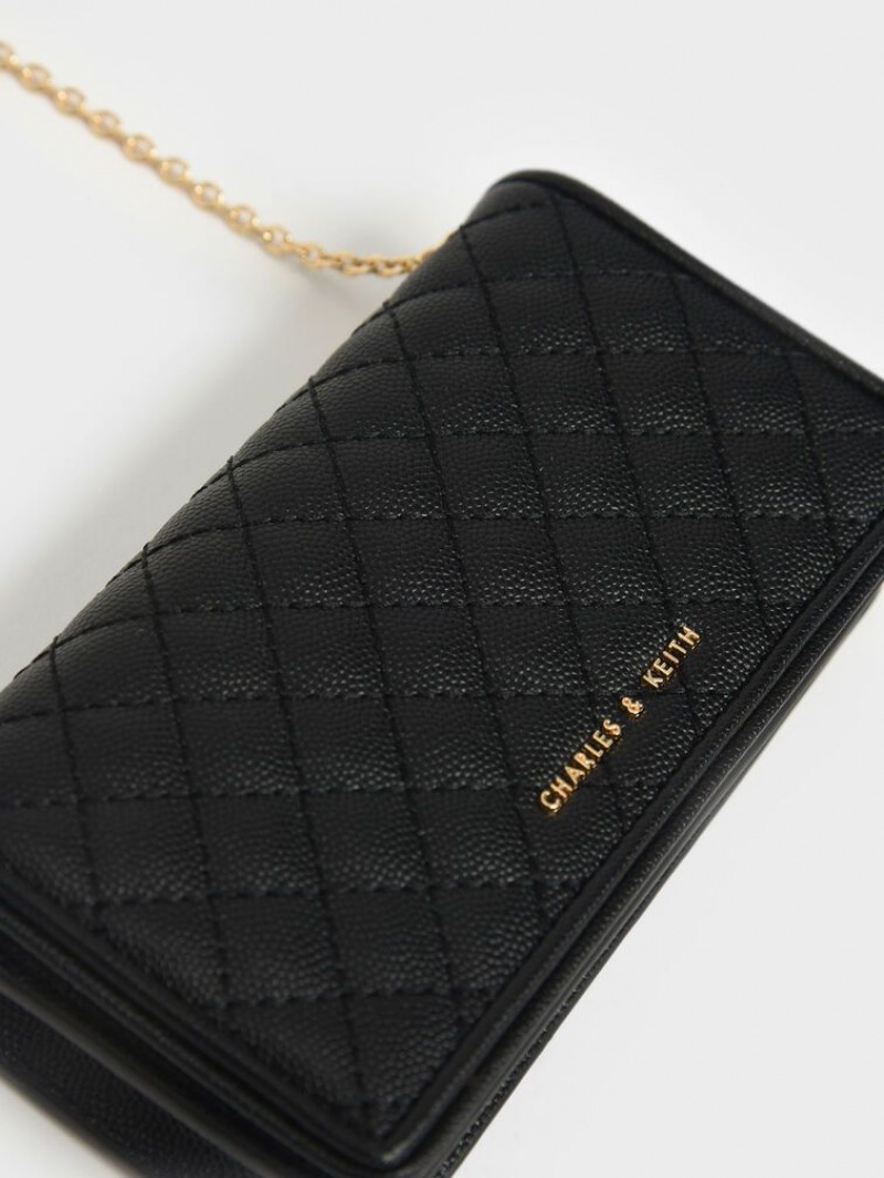 Black Charles Keith Quilted Pouch | 7582416-FD