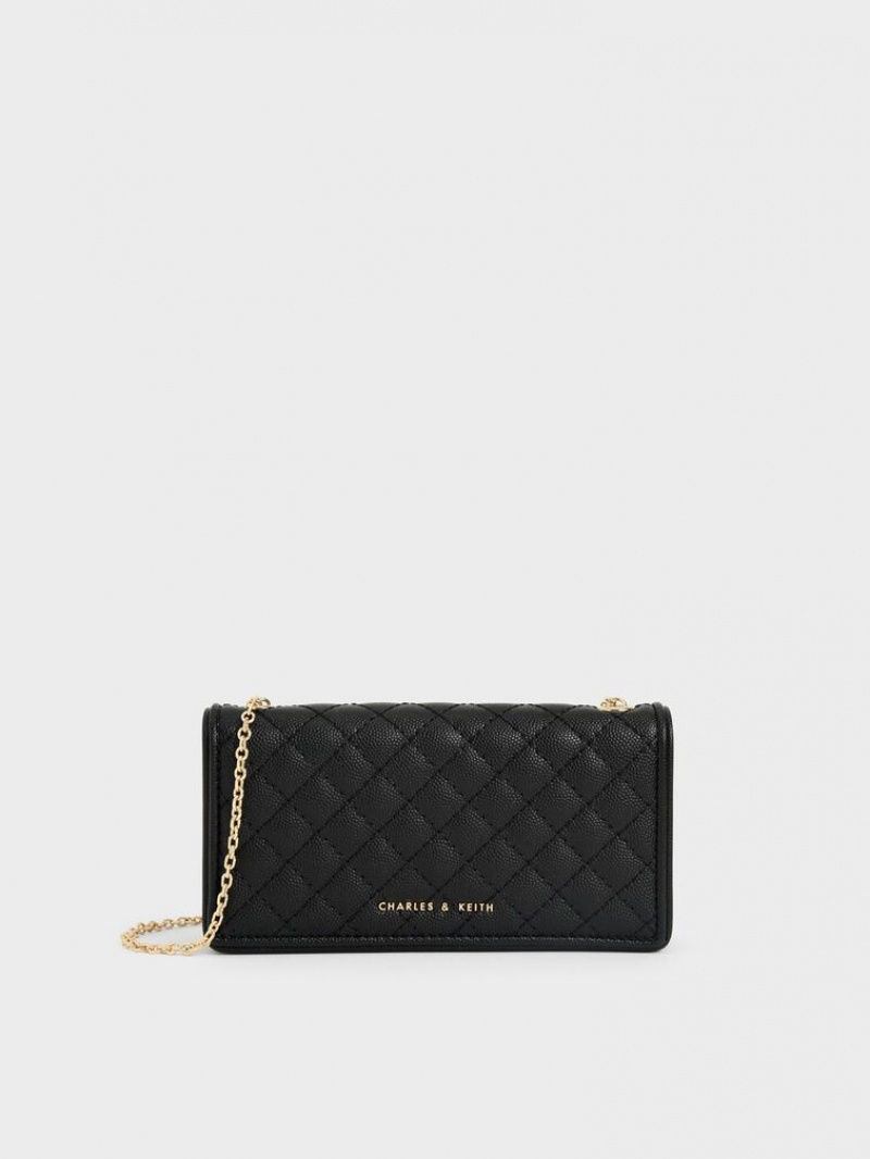 Black Charles Keith Quilted Pouch | 7582416-FD